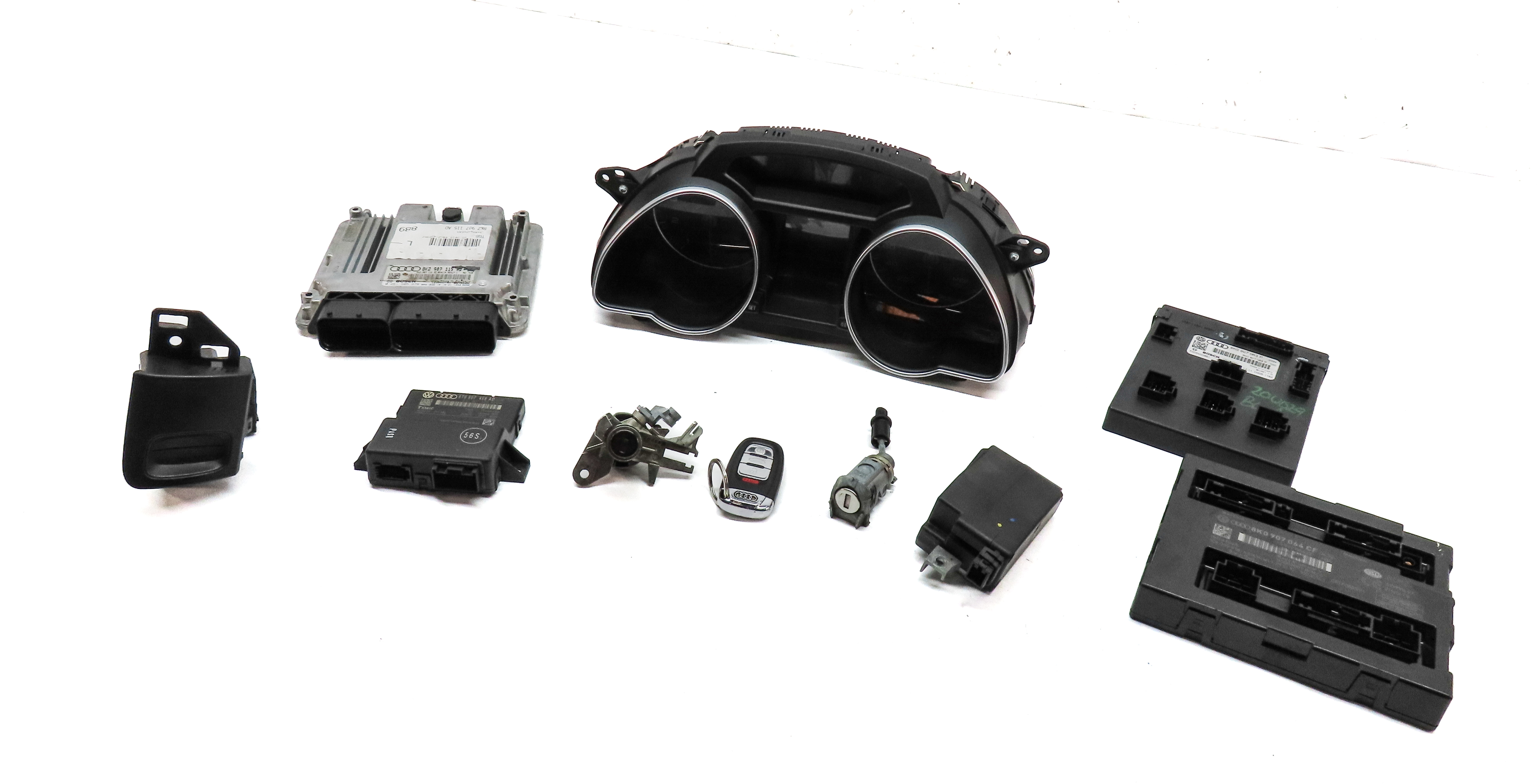2011 AUDI A5 B8 8T 2.0L TURBO CAEB ENGINE ECM BCM IMMOBILIZER MODULE SET — exact item pictured